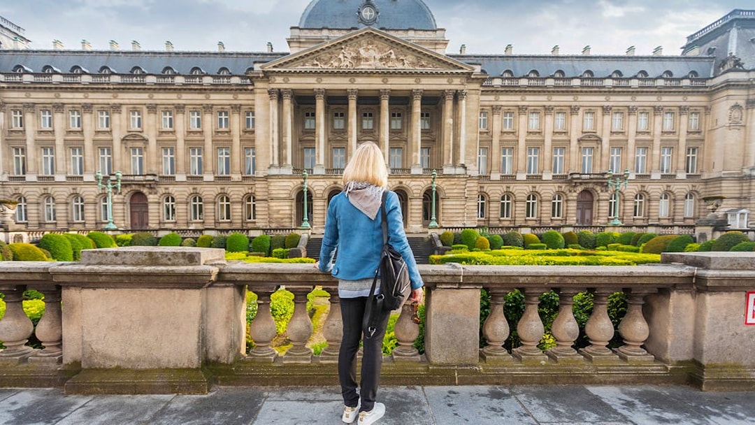 Visitor at the Royal Palace of Brussels, part of Brussels Discovery tour.