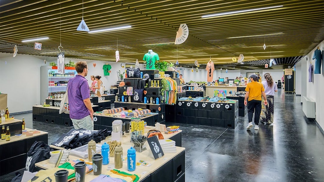 Brussels souvenir shop interior near Choco-Story Museum and Belgian Beer World.