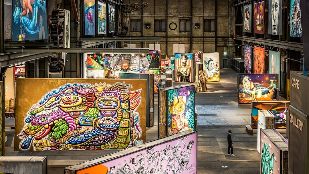 STRAAT Museum interior with vibrant street art displays in Amsterdam.