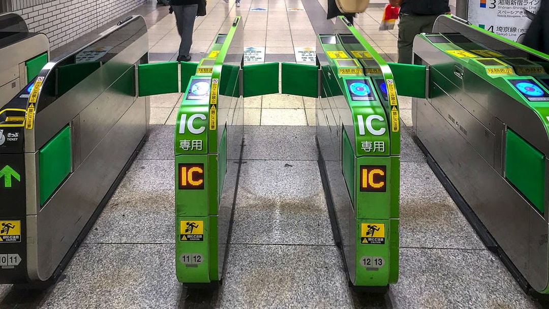 Tokyo subway ticket gates for teamLab Planets TOKYO access.