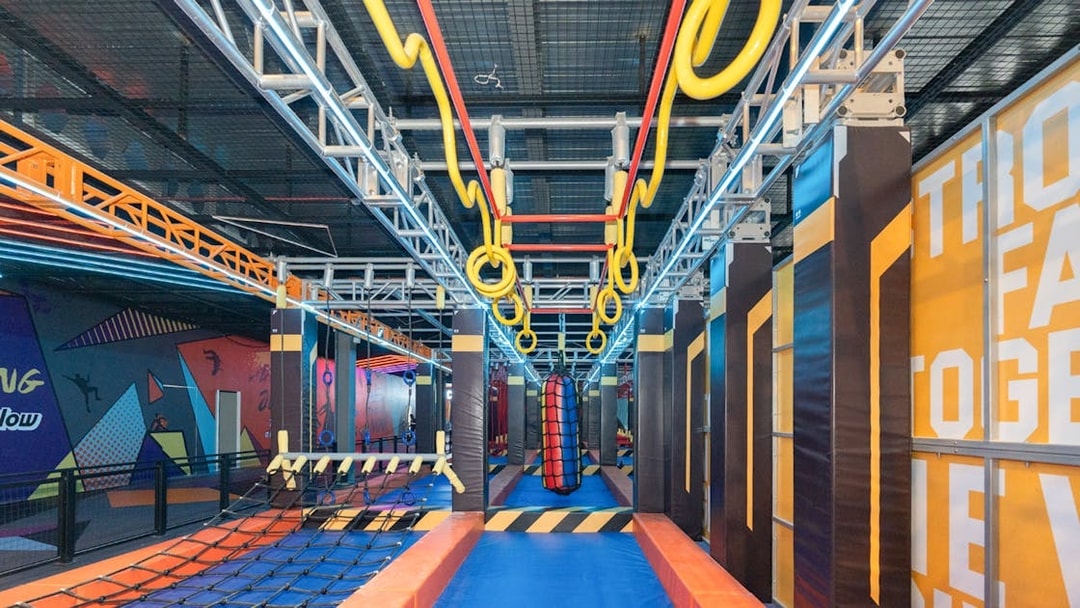 Indoor obstacle course at Monkey Canopy Resort's Extreme Park.