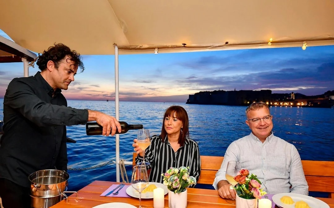 Dinner Cruise in Front of Dubrovnik City Walls at Sunset Image 8