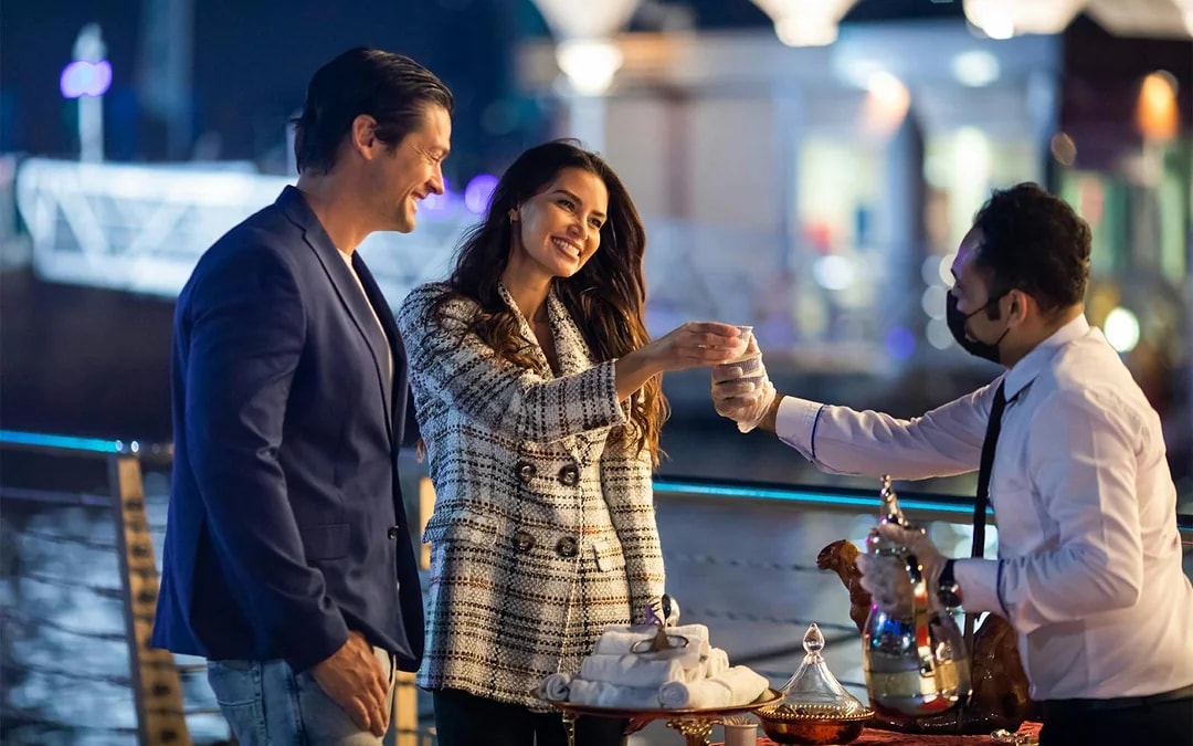 Dine & Dazzle Evening Package: Dubai Canal Dinner Cruise with Unlimited Drinks + La Perle Show Image 7