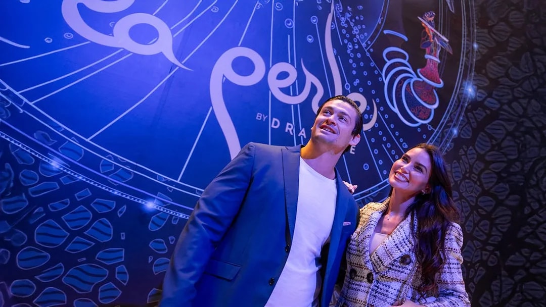 Guests enjoying La Perle show entrance during Dubai Canal Cruise experience.