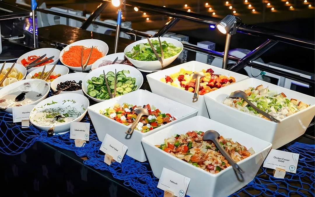 From Dubai Marina: 2-Hour Luxury Dhow Dinner Cruise with 5-Star Dinner, Entertainment & Unlimited Drinks Image 11