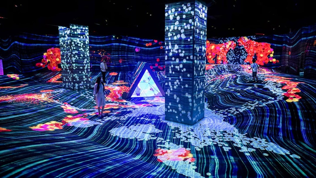 Immersive light displays at teamLab Forest, E・ZO FUKUOKA, Japan.