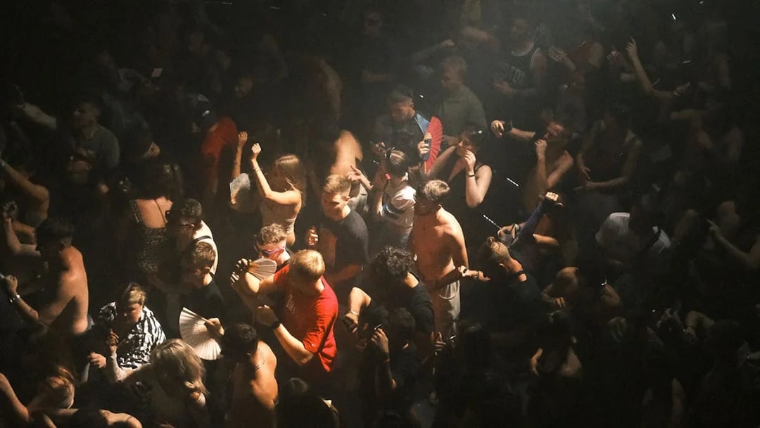 Crowd dancing at Eden nightclub event on Tuesday night.