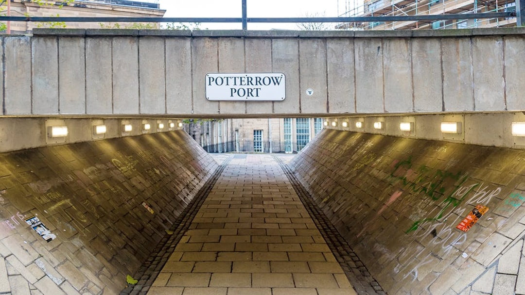 Underpass at Potterrow Port, Edinburgh, part of the Harry Potter Magical Guided Walking Tour.