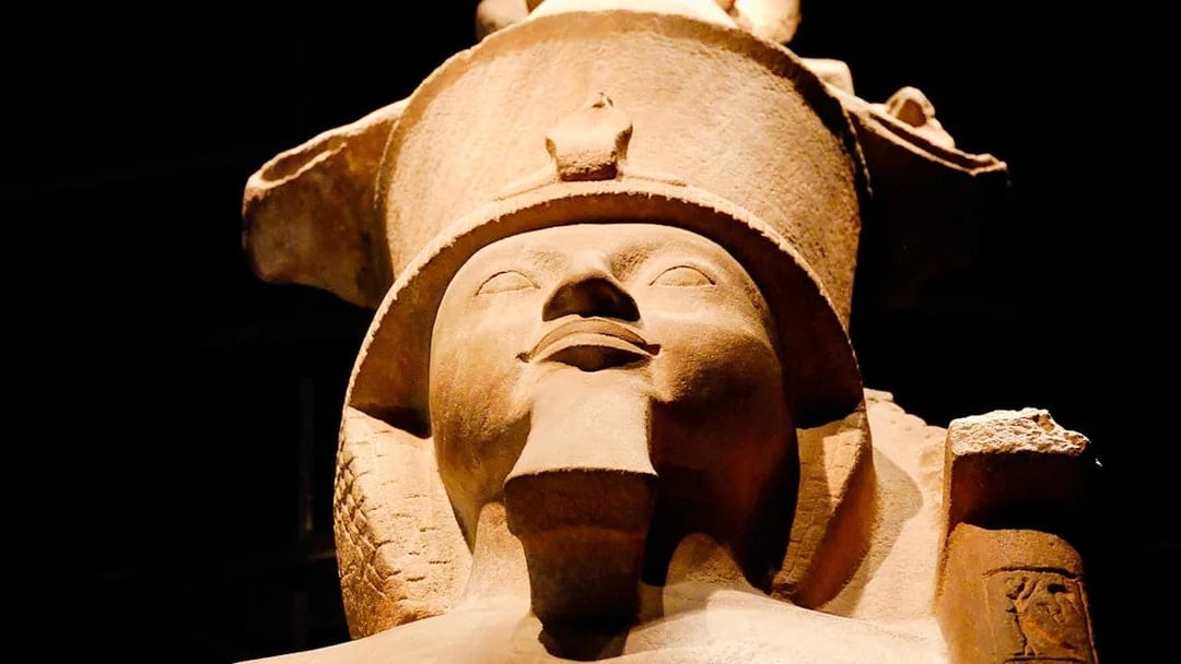 Ancient Egyptian statue at the Egyptian Museum, Cairo, featured in skip-the-line guided tour.