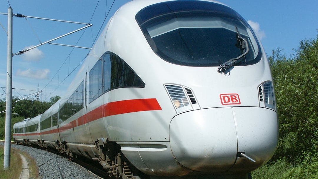 High-speed train on a track in Germany, related to Eurail Germany Mobile Pass Flex.