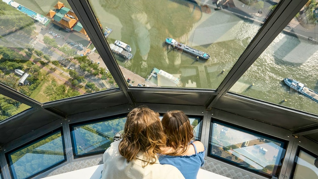 Guests enjoying river views from the Euroscoop observation deck.