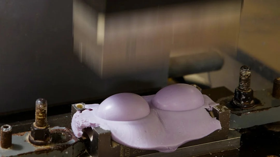 Perfume mold shaping lavender wax at Mini Perfume Workshop in Eze-Village.