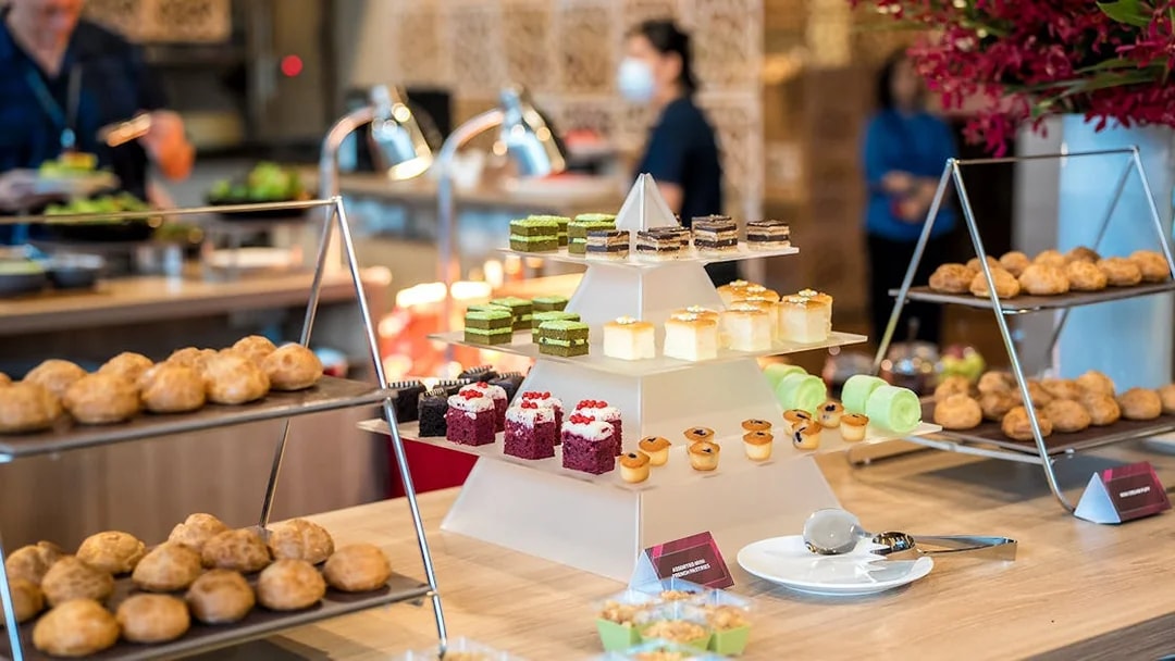 Dessert buffet at Formula 1 Singapore Grand Prix 2025 hospitality package.