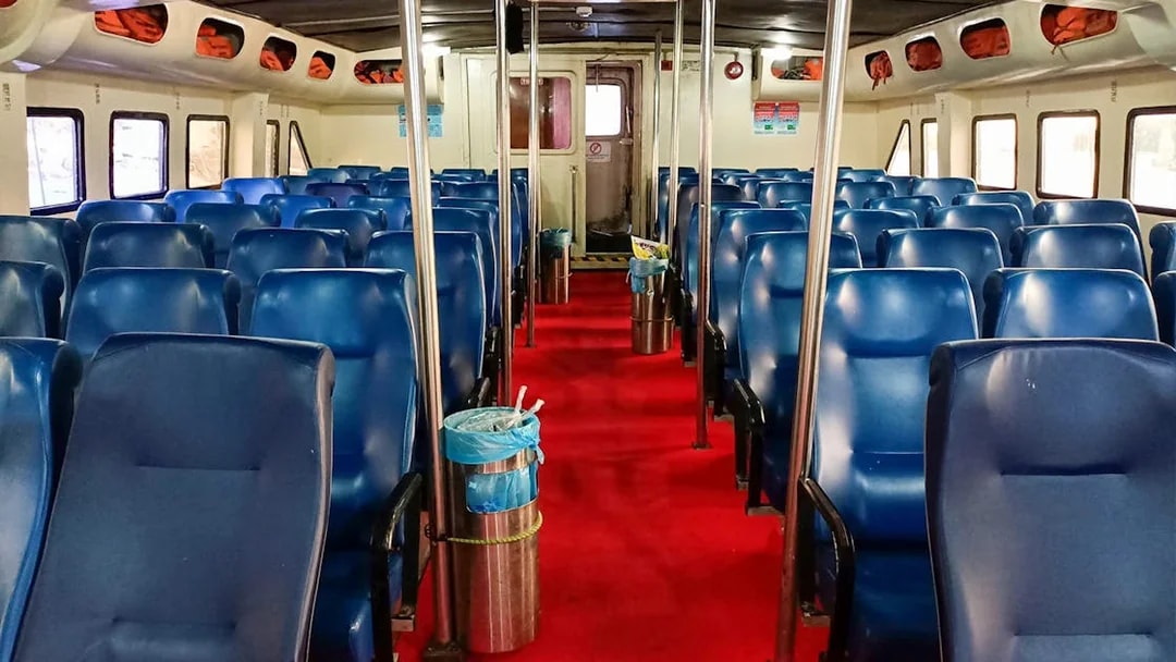 Interior seating of ferry from Koh Lipe to Telaga Harbour Langkawi.