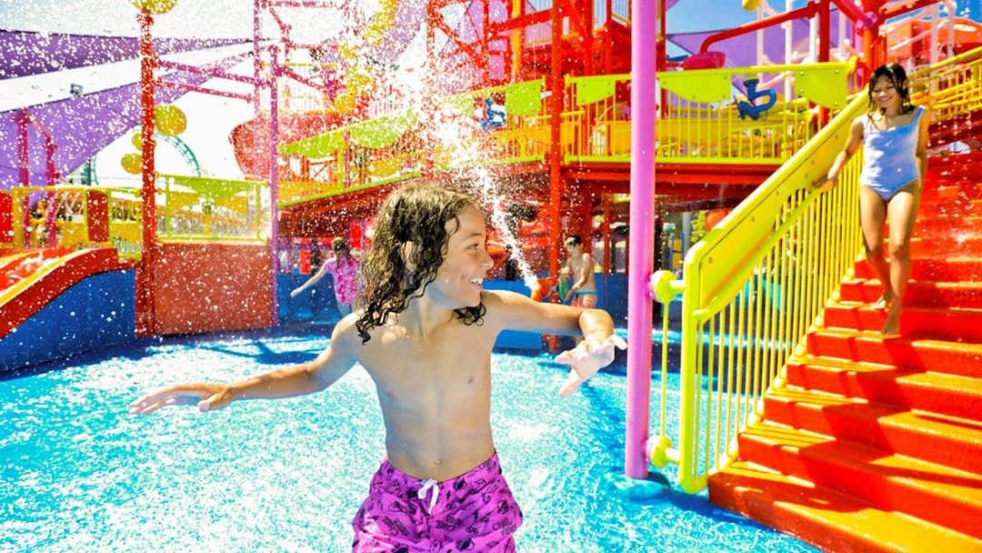 Children enjoying water play at WhiteWater World.