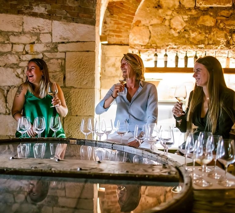 Food and wine tasting at Castello Forte Benedek