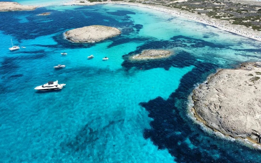 Formentera Cruise from Ibiza with Swim Stops and Open Bar Image 1