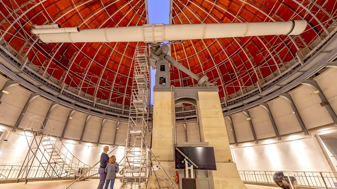 Observatory interior with large telescope, French Riviera Pass experience.