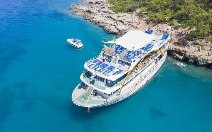 From Antalya to Kemer Mega Star Boat Trip Lunch & Hotel pick up Image 7