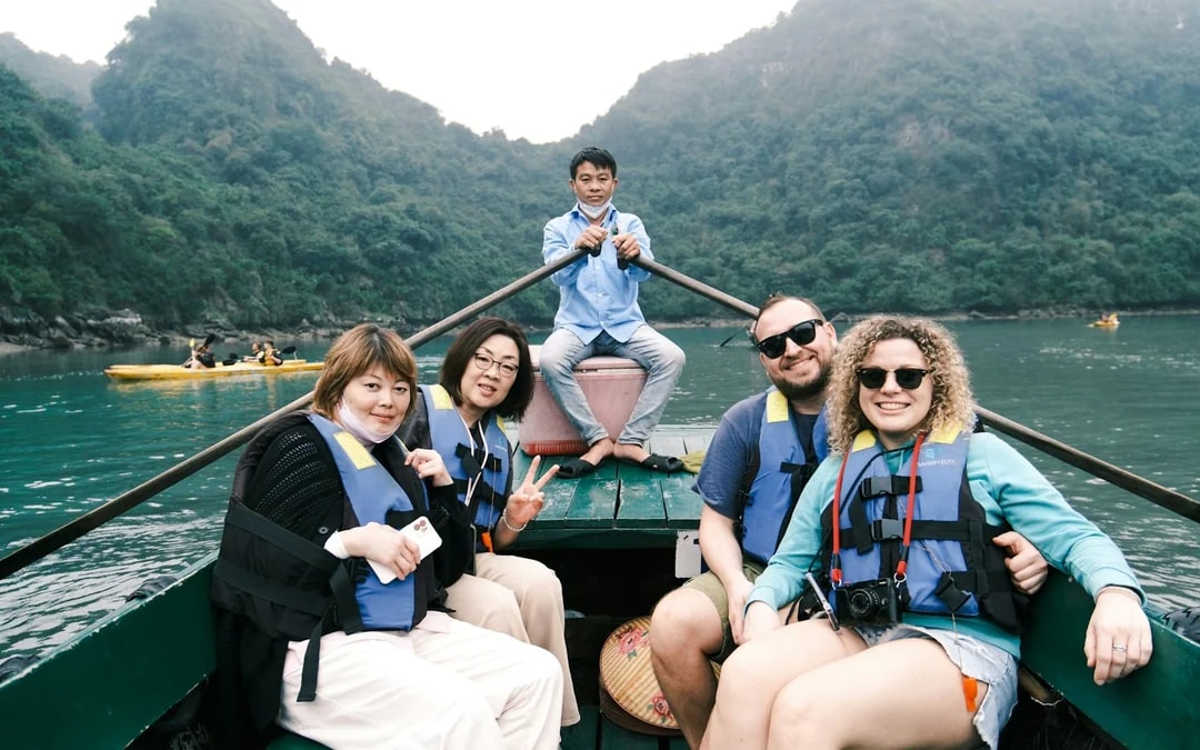 From Cat Ba Island: Lan Ha Bay Catamaran Cruise with Kayaking and Viet Hai Village Cycling Image 5