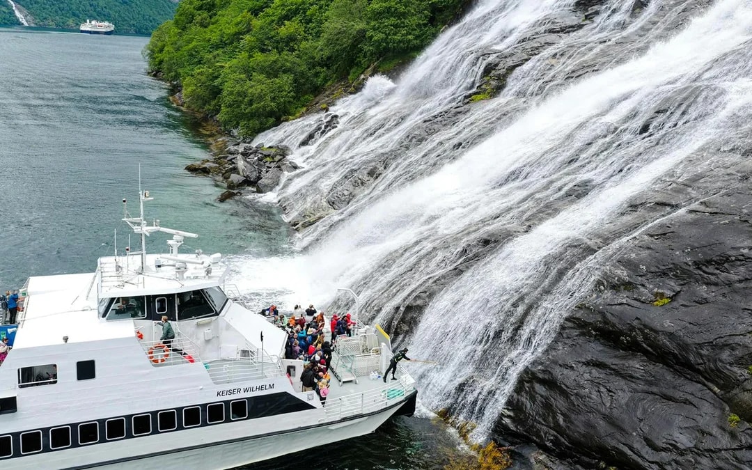 From Hellesylt: Geiranger Fjord Boat Tour With a Stop in Geiranger Village Image 3