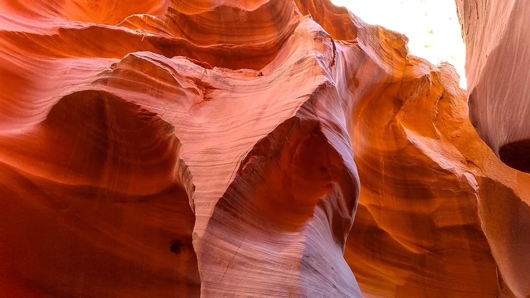 Lower Antelope Canyon's swirling red rock formations on a day tour from Las Vegas.