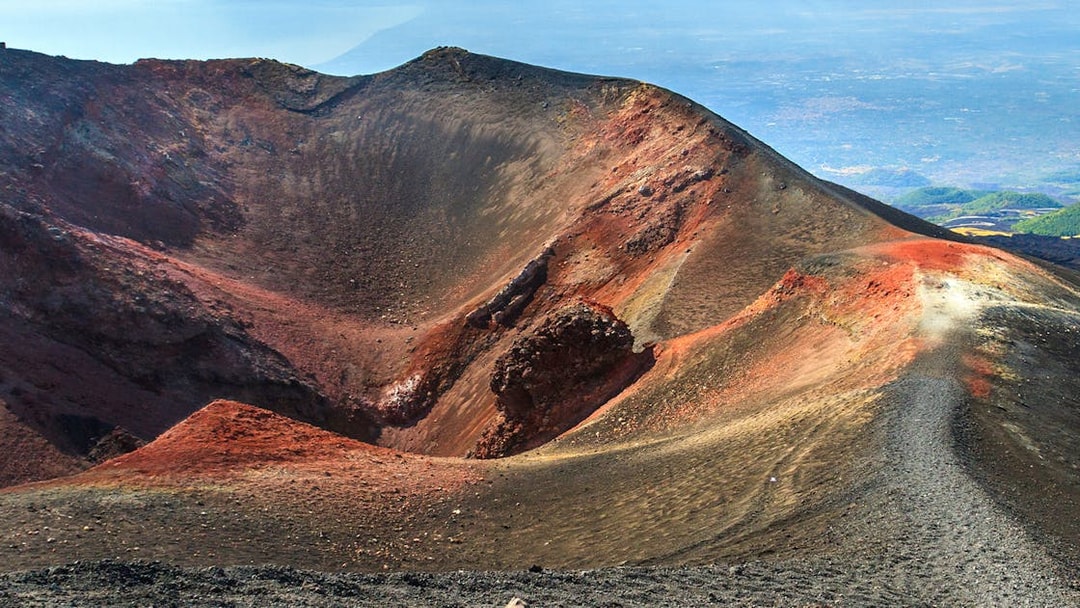 Mount Etna volcanic crater view on 4x4 tour from Taormina.