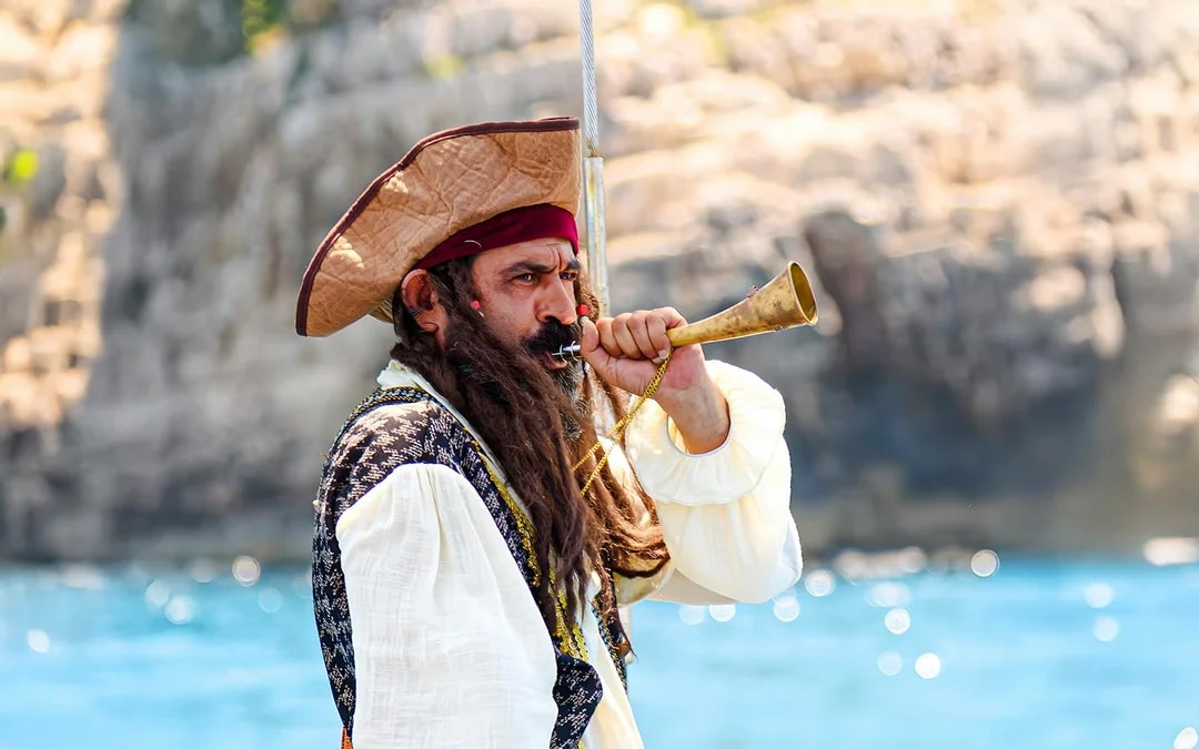 From Vlore: Sazan Island, Haxhi Ali Cave & Karaburun Peninsula Pirate Ship Tour Image 4