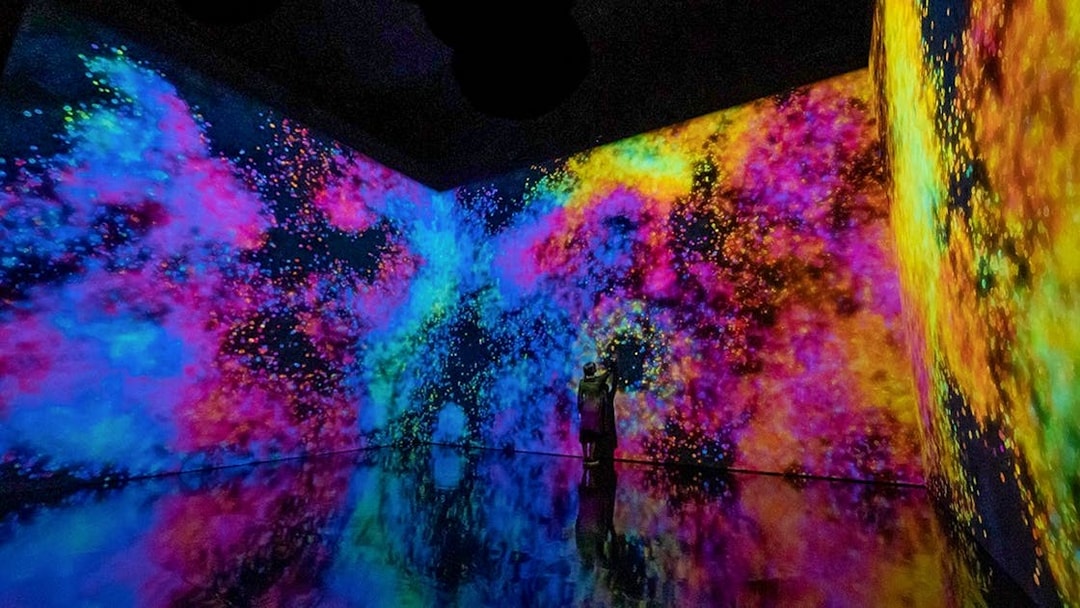 Immersive digital art display at Singapore Future World Exhibition.