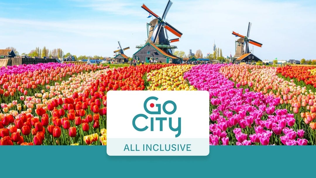 Tulip fields and windmills in Amsterdam with Go City All-Inclusive Pass.