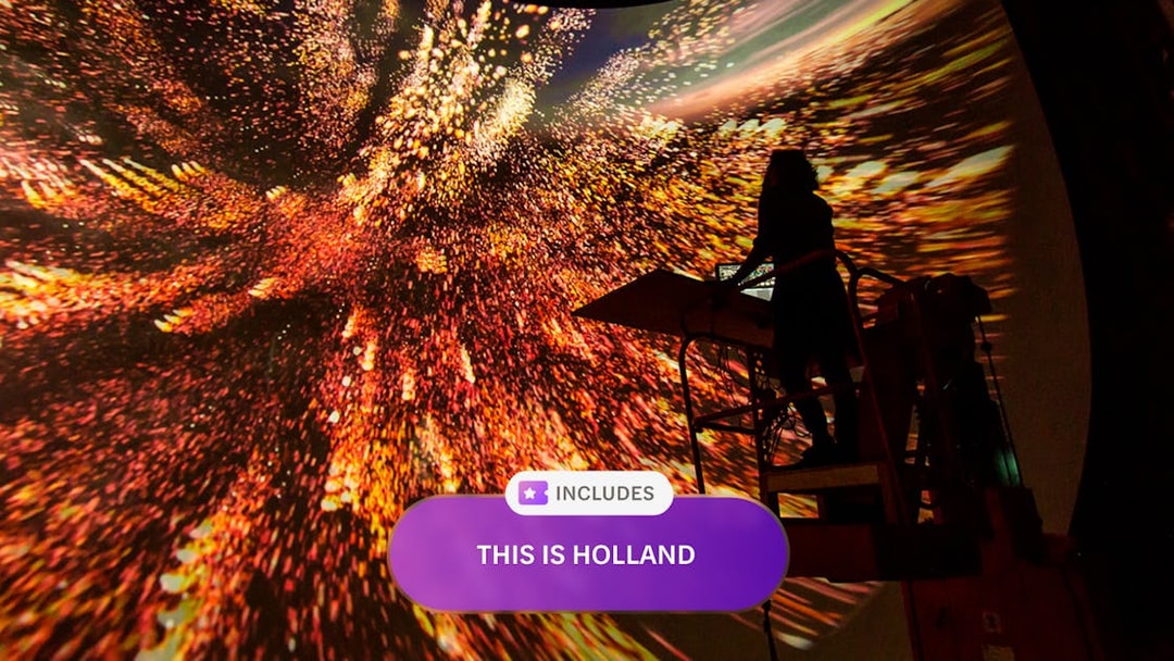 Interactive light display at This is Holland, Amsterdam.