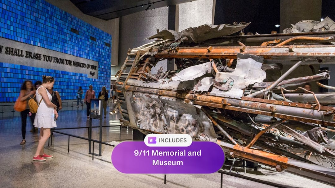 9/11 Memorial Museum exhibit with visitors, New York City.