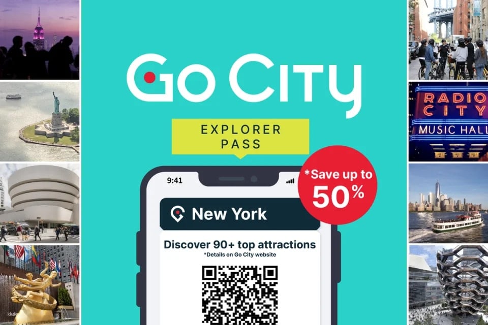 Go City - New York Explorer Pass (Optional 90+ attractions, Includes Empire State Building, Top of the Rock, Edge, etc)