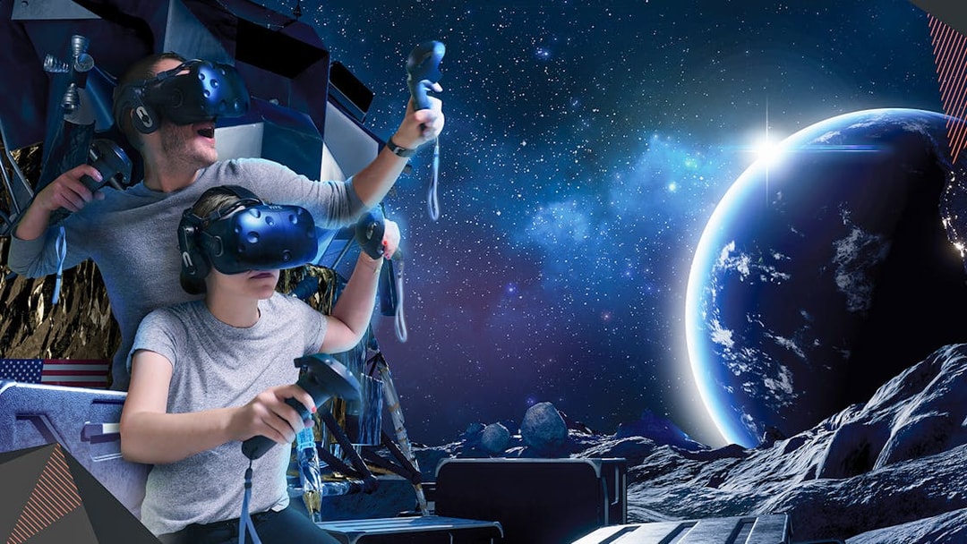 Virtual reality space experience at a Singapore attraction, part of Go City Pass.
