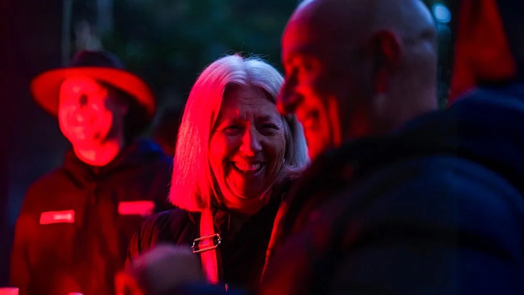 Visitors enjoying the Evening Rainforest & Glow Worm Experience.