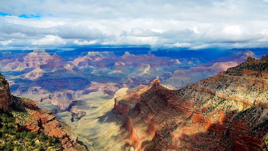 Grand Canyon view with layered rock formations on the Grand Kingdom Hummer Tour.