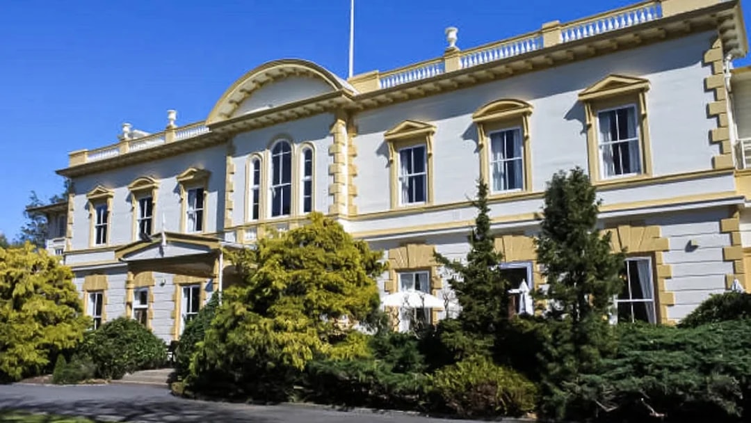 Historic building facade on a guided walking tour in Auckland.