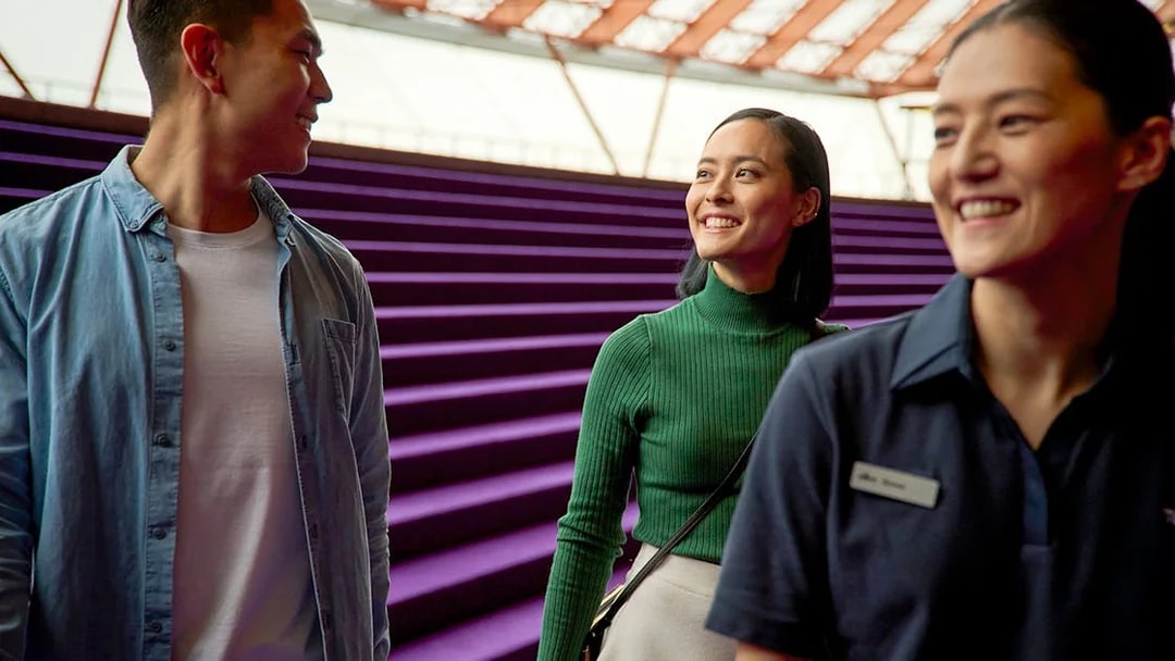 Visitors enjoying a guided walking tour inside the Sydney Opera House.