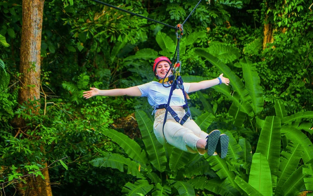 Hanuman World B+ Combo: 18 Zipline Platforms + Roller Zipline + Sky Walk + Meal with Round-Trip Transfers  
 Image 1
