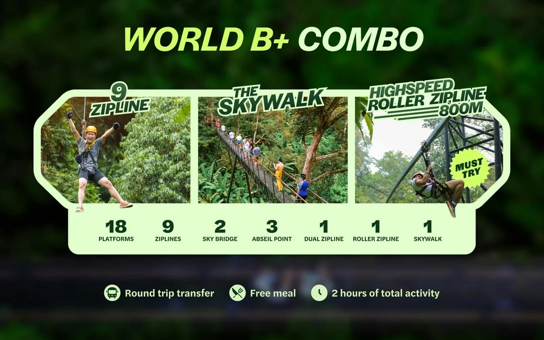 Hanuman World B+ Combo: 18 Zipline Platforms + Roller Zipline + Sky Walk + Meal with Round-Trip Transfers  
 Image 2
