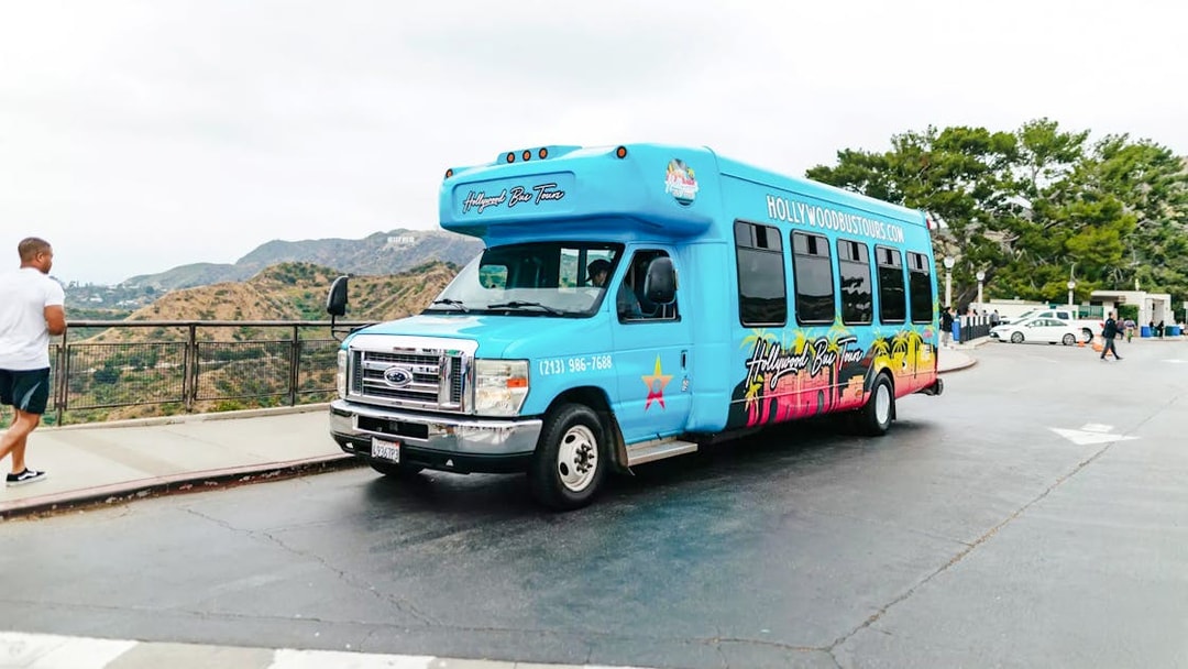 Hollywood Bus Tours vehicle on "A Taste Of LA" tour in Los Angeles, California.