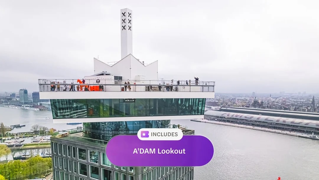A'DAM Lookout observation deck with panoramic views of Amsterdam.