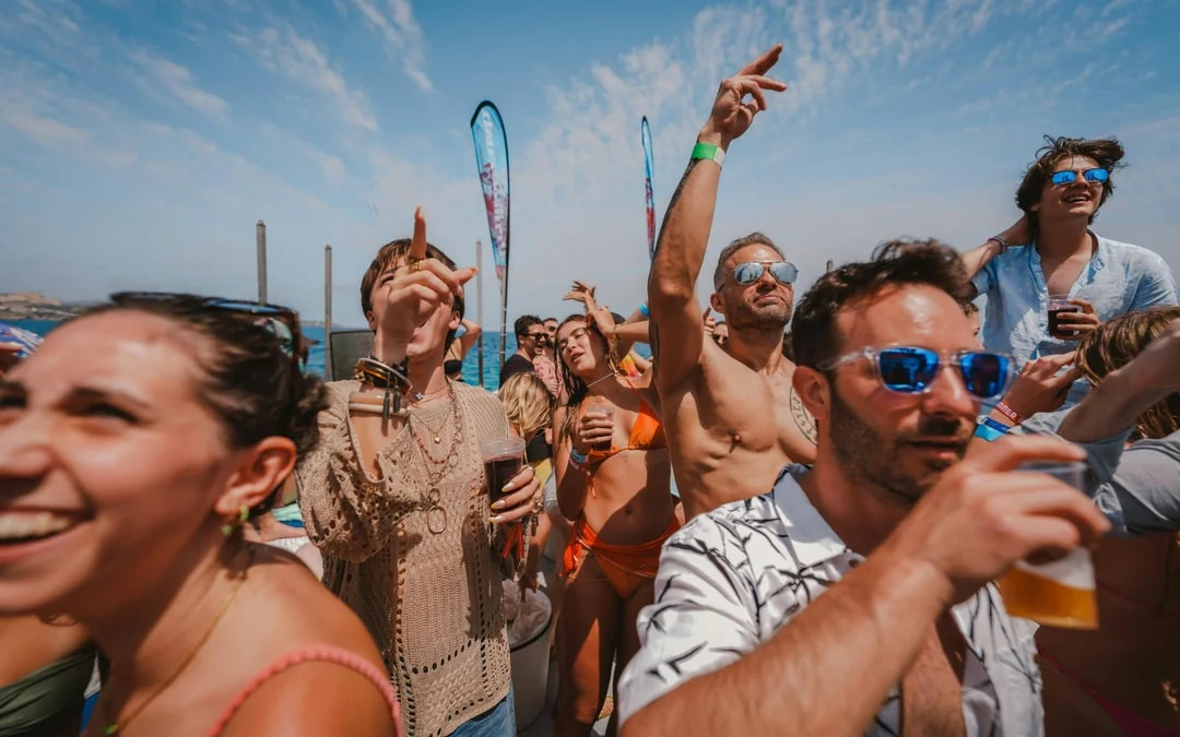 Ibiza Catamaran Boat Party with DJ Open Bar and Swim Stop Image 6