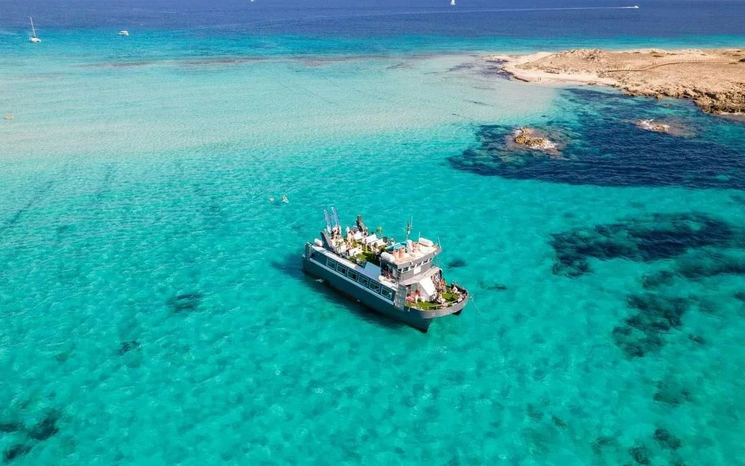 Ibiza: Full-day Formentera Cruise with Open Bar, Breakfast & Paella
