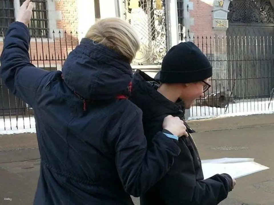 Interactive spy-themed city game with host-guide in Gdańsk Old Town