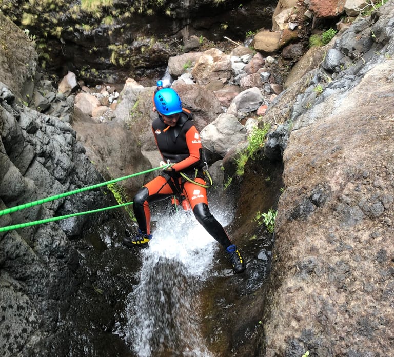 Intermediate Canyoning in Madeira – Jumps, Slides & Rappels