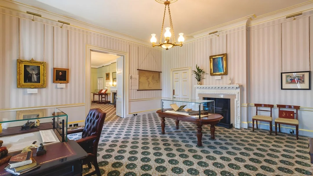 Kensington Palace interior room with historical decor and paintings.