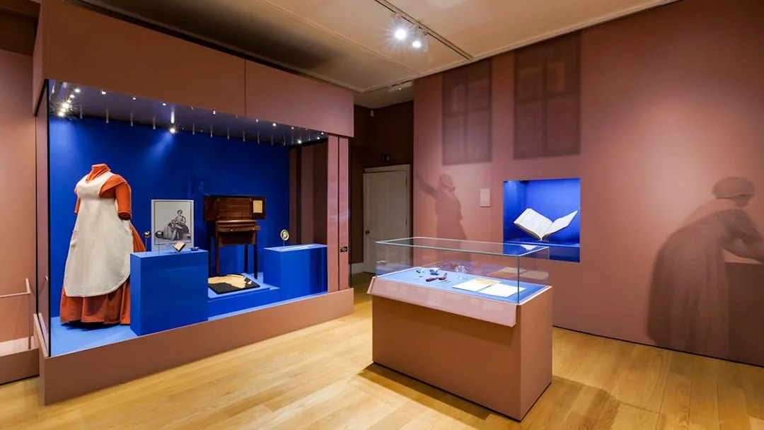 Kensington Palace exhibit featuring historical clothing and artifacts from Untold Lives.