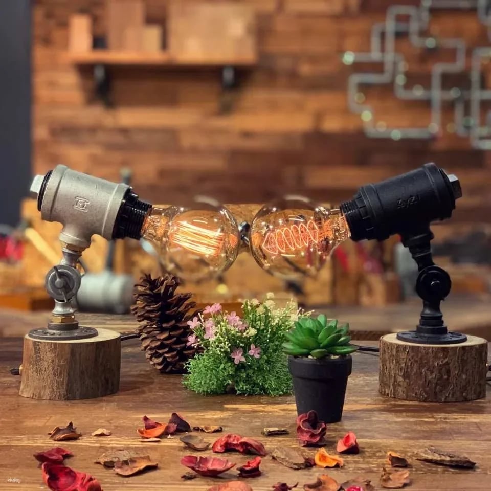 Taipei Handmade | HUBOX Handmade Retro Industrial Style Lighting DIY Course Experience | Near Taipei Songshan Cultural and Creative Park