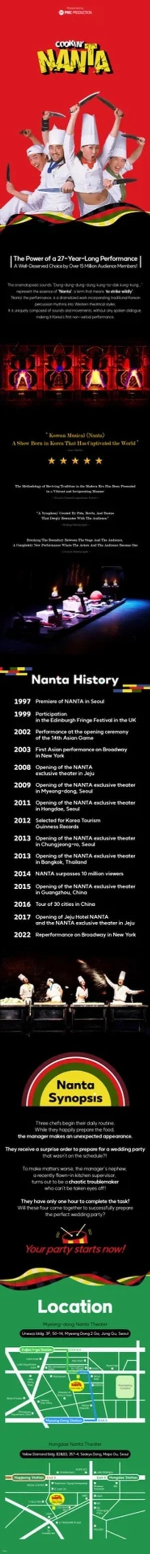 Seoul NANTA Show Ticket | Myeongdong & Hongdae
